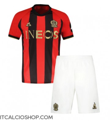 OGC Nice Prima Maglia Bambino 2024-25 Manica Corta (+ Pantaloni corti)